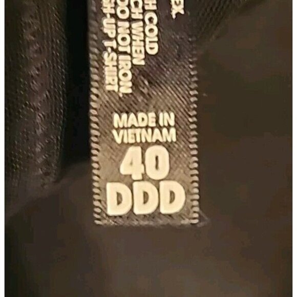 Torrid Bra 40DDD 360 Back Smoothing T Shirt Black Floral Underwire - Picture 11 of 12